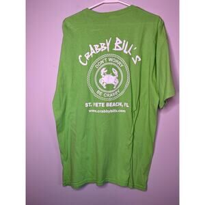 Crabby Bill's Don't Worry Be Crabby St. Pete Beach Florida Tourist Shirt L